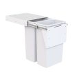 Hideaway Waste Bin Compact Soft-Close 2x40 Ltr (Door Pull) For Discount