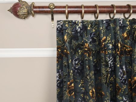 OPIA Velvet Curtain - Petrol Sale