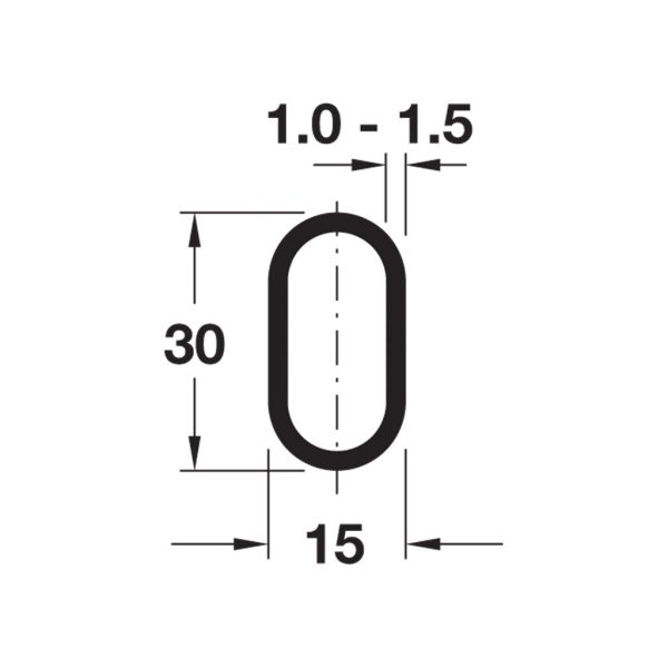 Oval Wardrobe Rail | 2 Finishes Discount