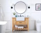 42 Inch Single Bathroom Vanity In Natural Wood With Backsplash Online