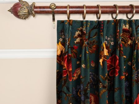 ARTEMIS Velvet Curtain - Petrol Supply