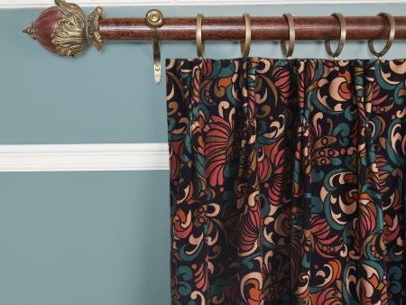 ZENNOR Velvet Curtain - Emerald Sale