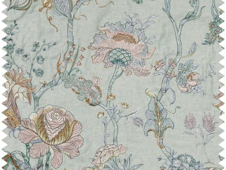 ARTEMIS Embroidered Linen - Pistachio Sample Fashion