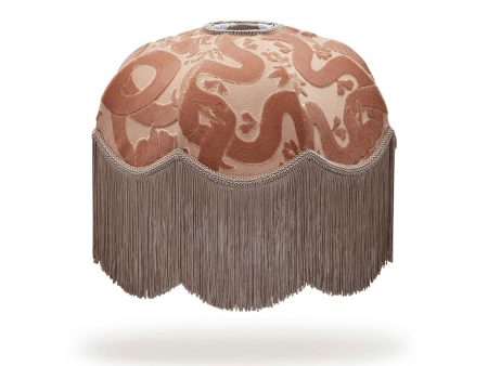 ANACONDA Cut-Velvet Tilia Lampshade - Dusky Pink Discount