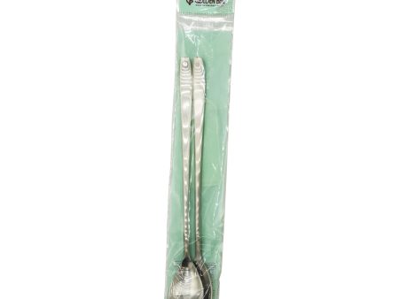 Zenthl Stainless Steel Long Spoon 2pcs Set (KW028394) on Sale