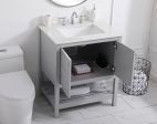 30 Inch Single Bathroom Vanity In Gray For Discount