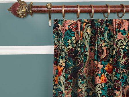 GOLDEN LILY Velvet Curtain - Apatite Hot on Sale