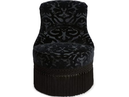 ANACONDA Velvet Gascoigne Bedroom Chair - Noir Discount