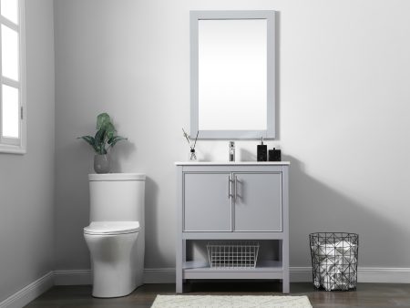 30 Inch Single Bathroom Vanity In Grey Online now