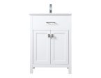 24 Inch Single Bathroom Vanity In White For Discount