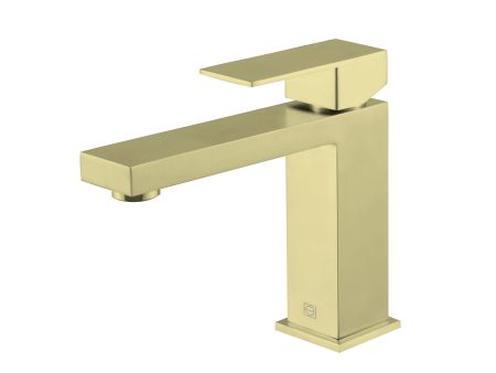 Jakob Single Hole Single Handle Bathroom Faucet In Brushed Gold Online now