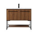 40 Inch Single Bathroom Vanity In Walnut Brown Cheap