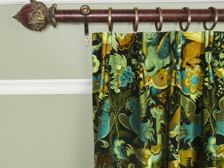 PHANTASIA Velvet Curtain - Emerald Green Fashion