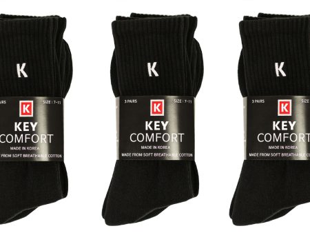 Comfort Crew Socks Black - 3pcs (HO002544) Supply