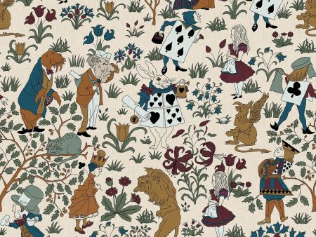 ALICE IN WONDERLAND Wallpaper Sample - Achillea Supply