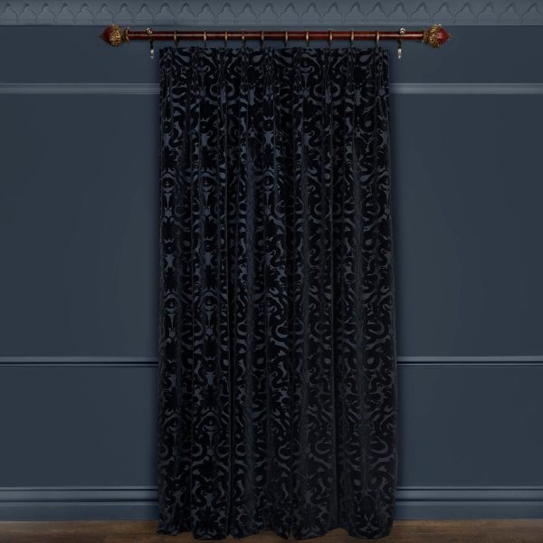 ANACONDA  Velvet Curtain - Noir Hot on Sale