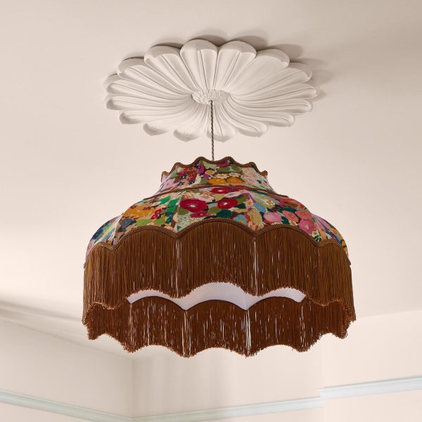 HOLLYHOCKS Velvet Isabella Lampshade - Spring For Cheap