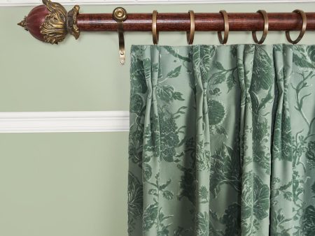 ARTEMIS Velvet Curtain - Eucalyptus Online now