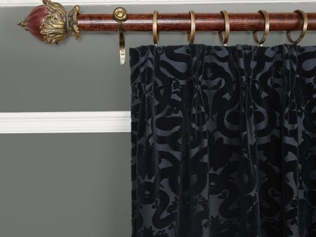 ANACONDA  Velvet Curtain - Noir Hot on Sale