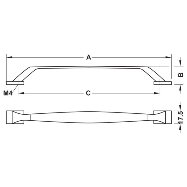 Luxe Furniture Handle | Two Finishes | Three Sizes For Sale