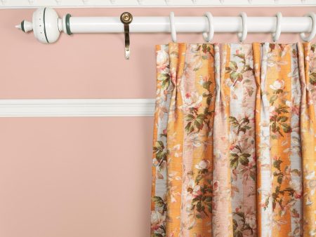 RAINBOW ROSE Cotton Linen Curtain - Dusk Stripe Online now