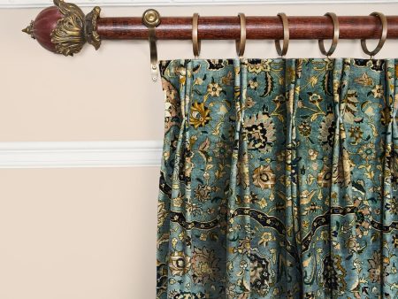 ZANJAN Velvet Curtain - Sapphire For Discount