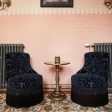 ANACONDA Velvet Gascoigne Bedroom Chair - Noir Discount