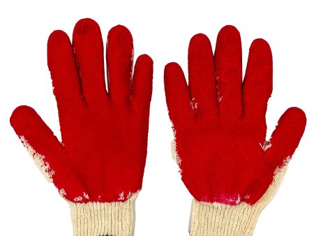 Rubber Coated Working Gloves Red (HO060016) Discount