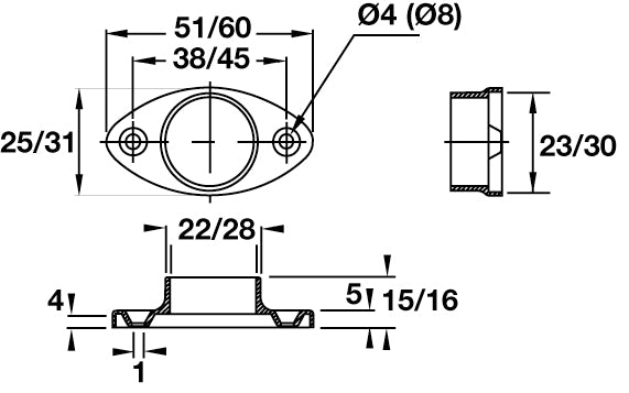 Round Rail End Support on Sale