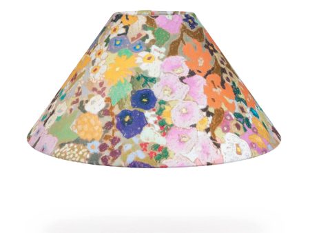 HOLLYHOCKS Cotton Linen Malpas Lampshade - Spring For Sale