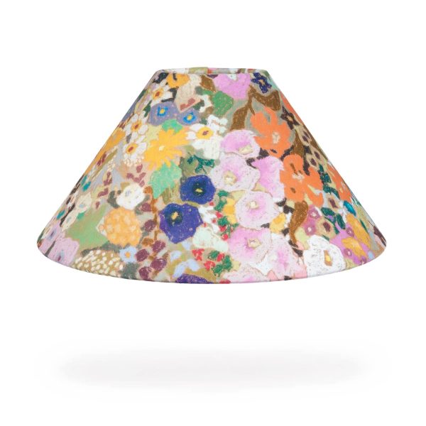 HOLLYHOCKS Cotton Linen Malpas Lampshade - Spring For Sale