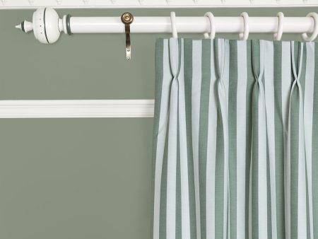 TREMATON STRIPE Jacquard Curtain - Verdigris Online Hot Sale