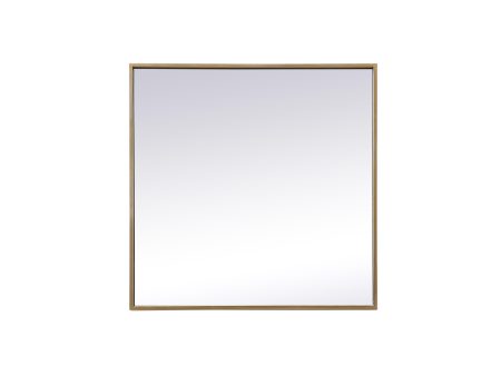 Metal Frame Square Mirror 24 Inch In Brass Online