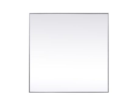 Metal Frame Square Mirror 48 Inch In Silver For Cheap