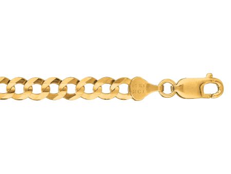 10K Gold 5.7mm Comfort Curb Chain Online