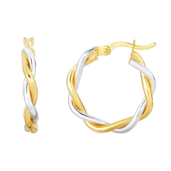 10K Gold Polished Twist Hoop Earring Sale