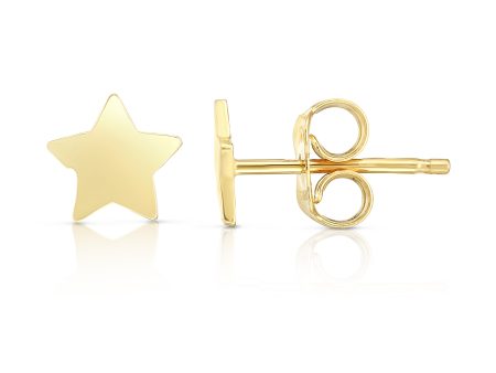 14K Gold Polished Star Stud Earring Online Hot Sale