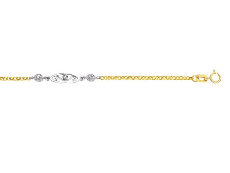 14K Two-tone Gold Anklet Online