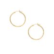 10K Gold 2x30mm Hoop Earring For Discount