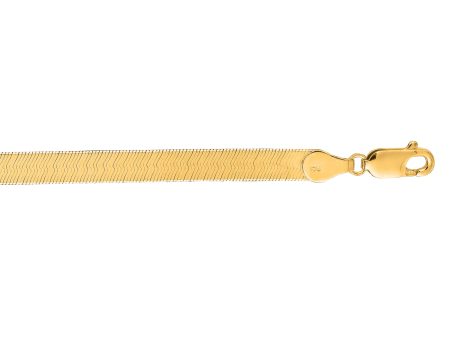 10K Gold 4.6mm Herringbone Necklace on Sale