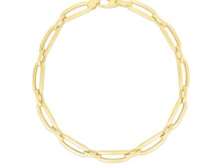 14K Gold 4.6mm Bombay Paperclip Bracelet Online