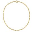 14K Gold Paperclip Toggle Link Bracelet For Sale