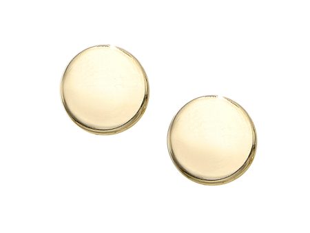 14K Gold Polished Circle Stud Earring Online Sale