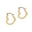 10K Gold Heart Hoop Earring Online Sale