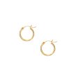 10K Gold 2x15mm Hoop Earring Fashion