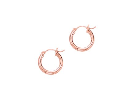 14K Gold 3x15mm Hoops For Cheap