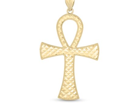 14K Gold Ankh Cross Pendant For Cheap