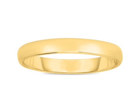 14K Gold 3mm Wedding Band on Sale