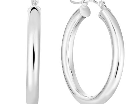 10K Gold 3x25mm Hoop Earring For Discount