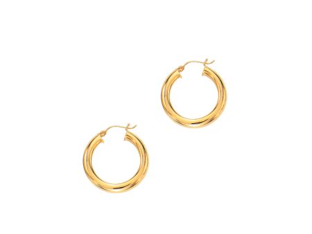 14K Gold 5x30mm Hoops Fashion